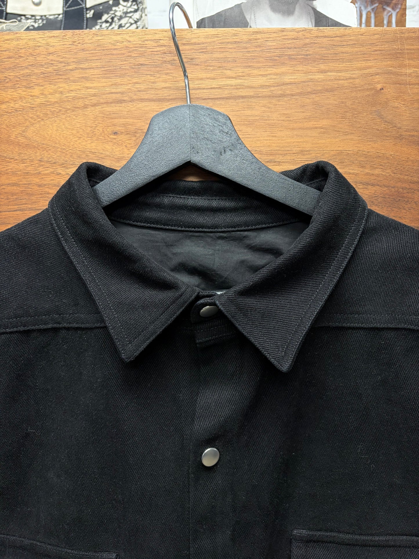 Rick Owens ‘Shoulder Strap’ Heavyweight Black Work-Shirt