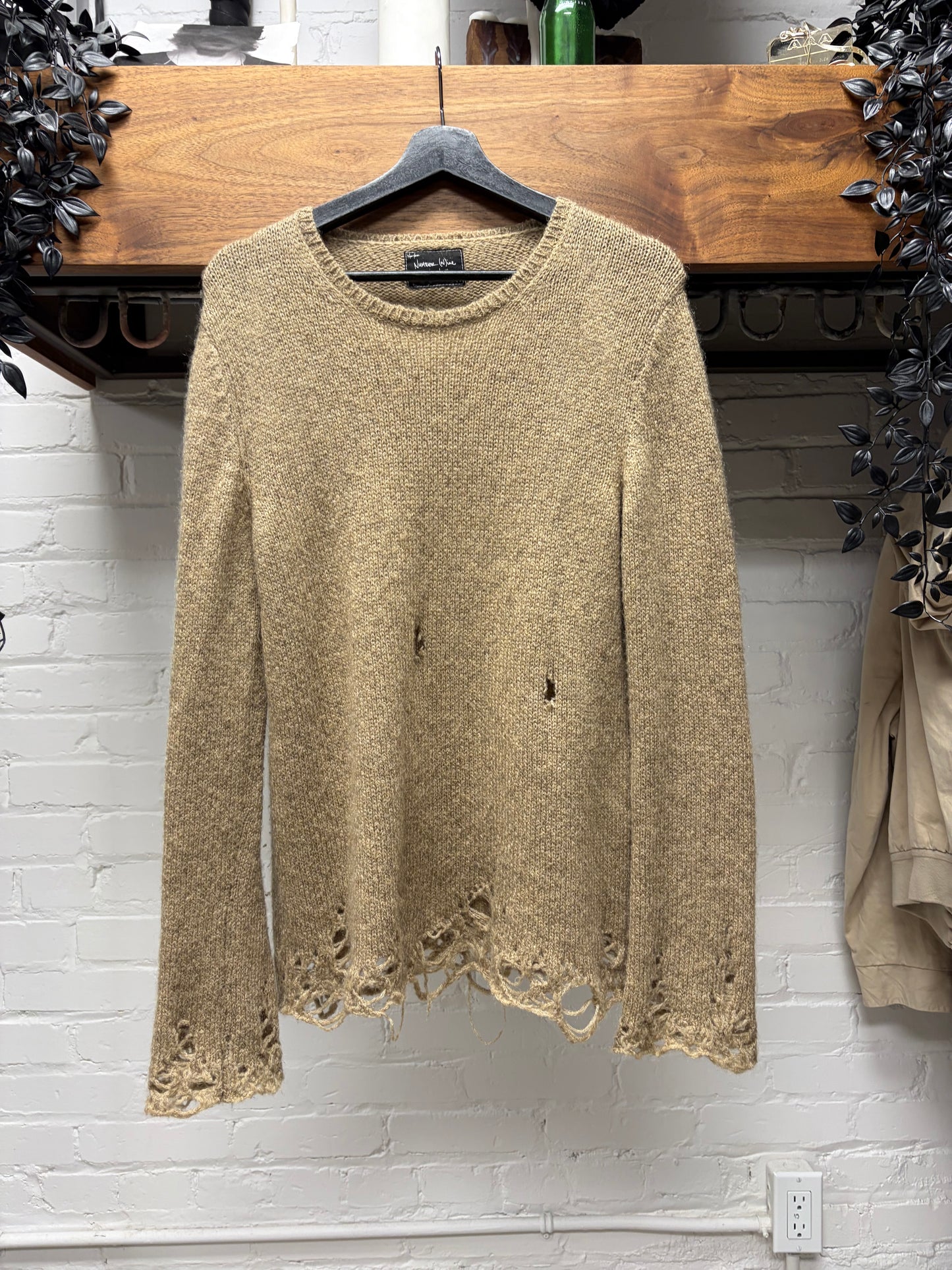 AW2009 Number (N)ine ‘A Closed Feeling’ Loose Gauge Distressed Knit Sweater