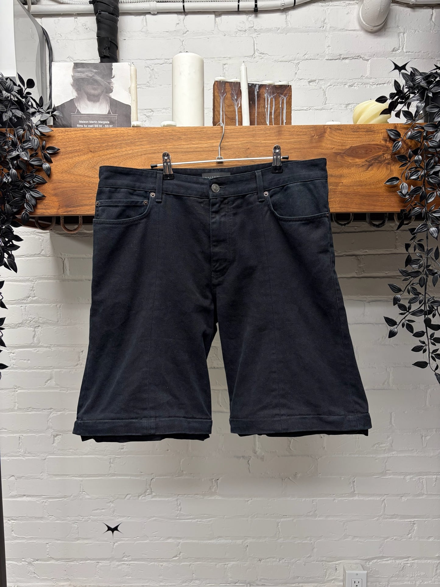 2024 Balenciaga Convertible Flared Black Hybrid Denim/Cargo Pants