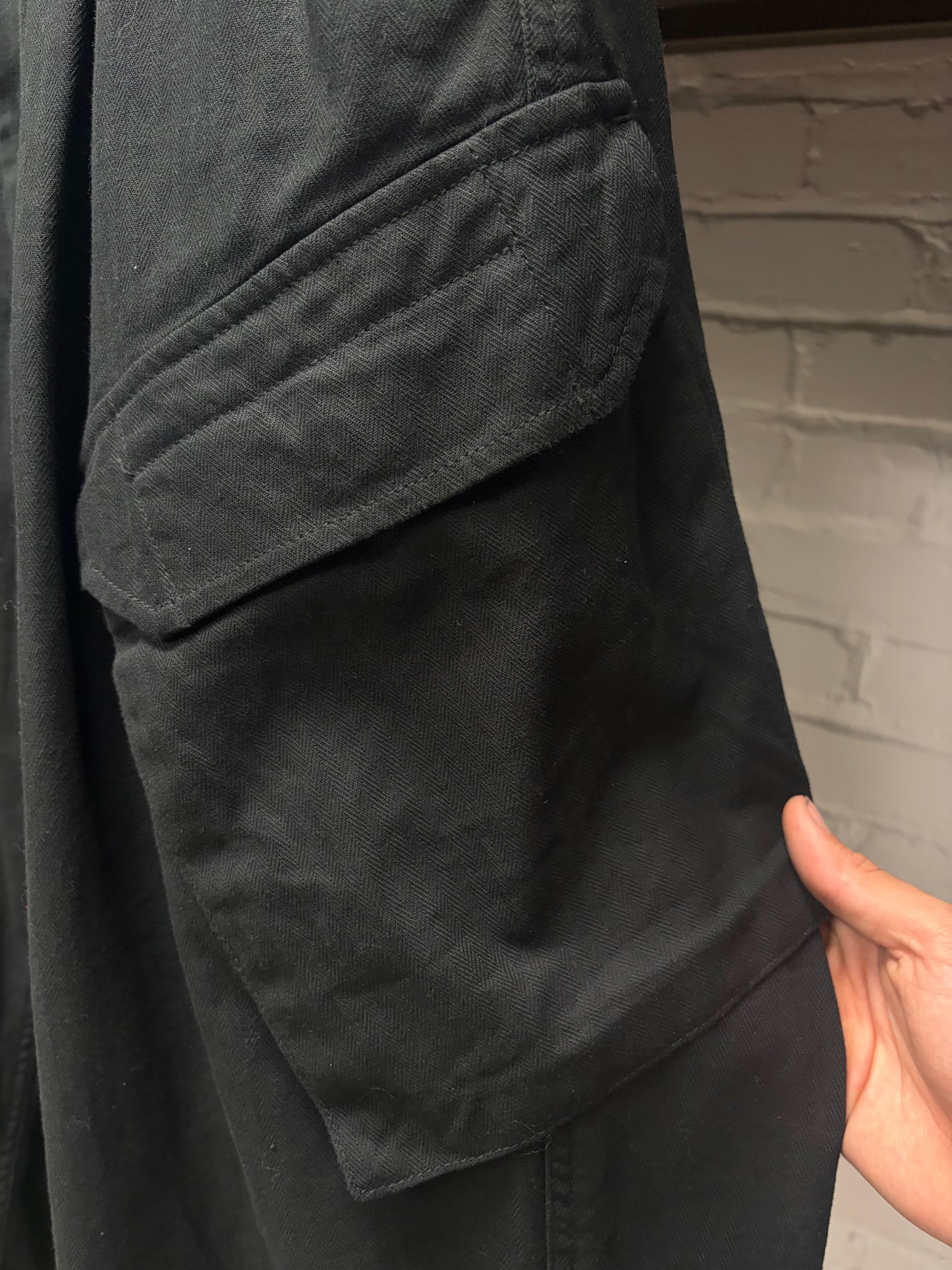Yohji Yamamoto ‘Black Scandal’ Balloon Cut Cotton Canvas Sarousel Trousers
