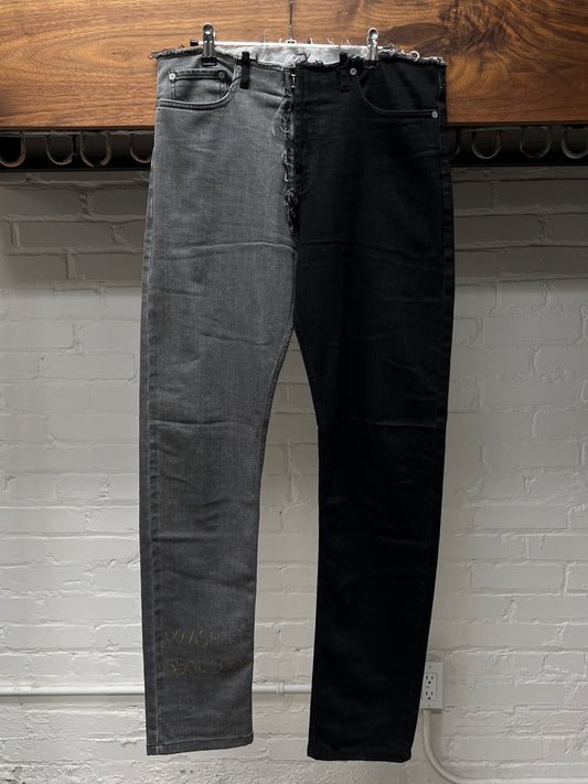 Maison Margiela Reconstructed Split Black/Grey Denim