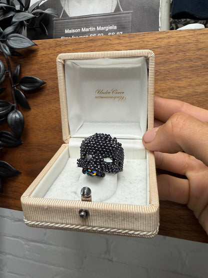 SS2015 Undercover ‘Glass Bead’ Black Skull Shaped Ring