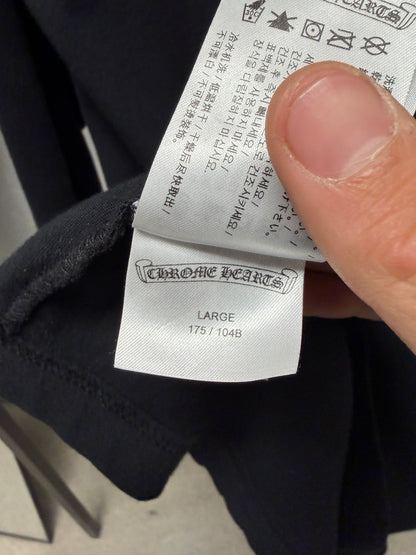 Chrome Hearts ‘Script Logo’ Black On Black Long Sleeve Shirt