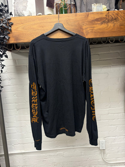 Chrome Hearts Black/Rust ‘Scroll Logo’ Long Sleeve Shirt