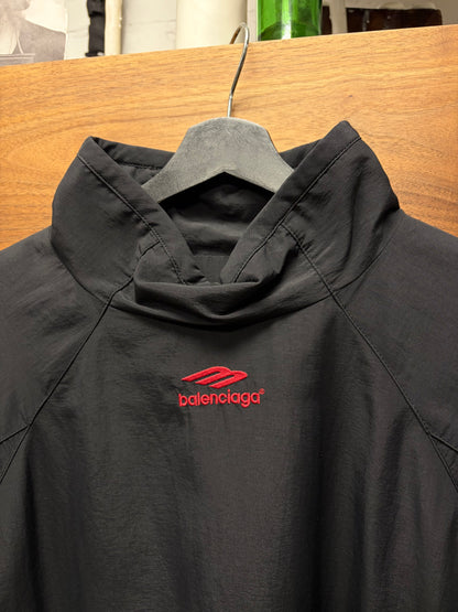 2022 Balenciaga ‘3B Sports Icon Logo’ Black/Red Pullover Track Jacket
