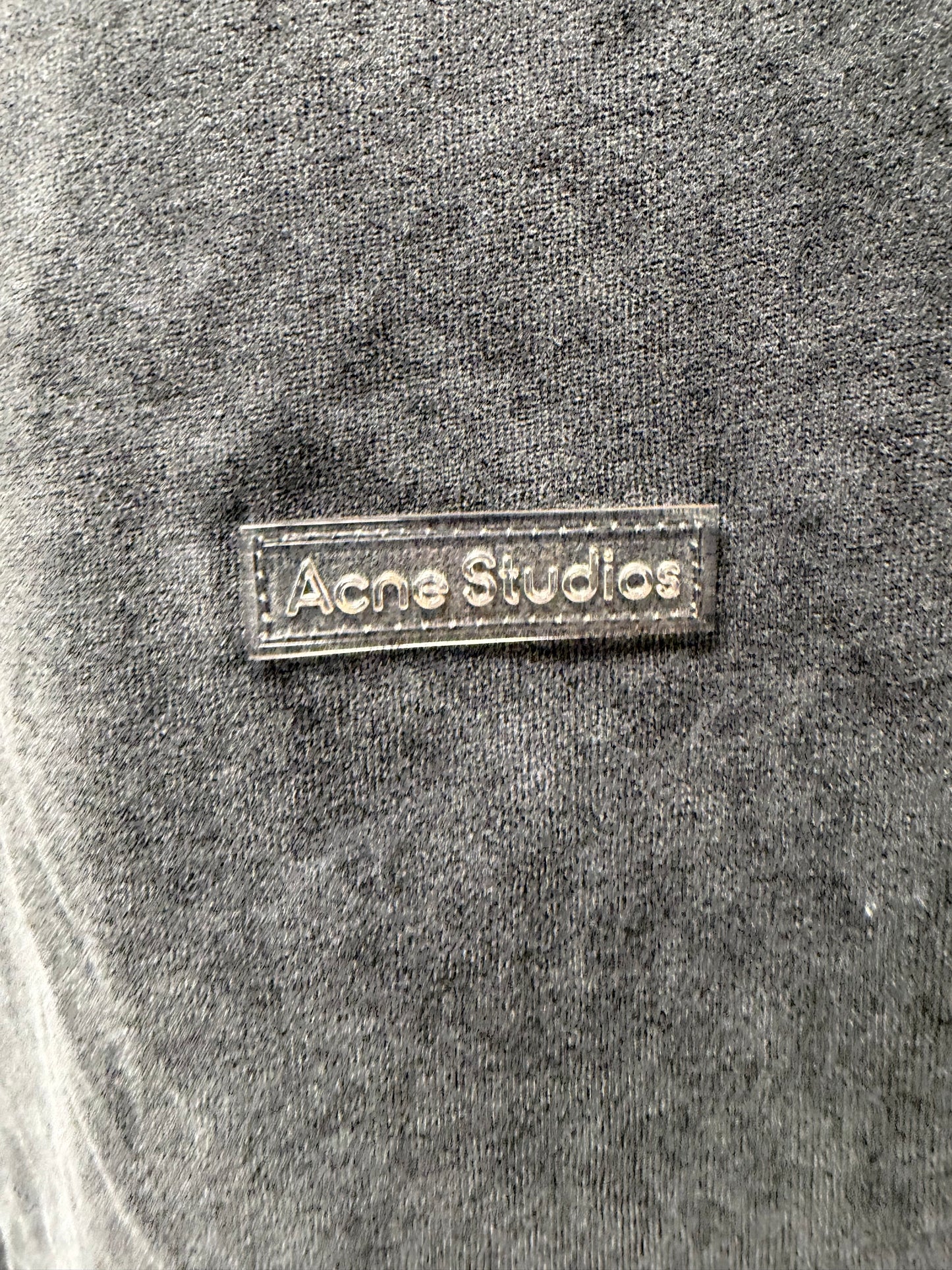 Acne Studios ‘Patch Logo’ Organic Cotton Grey Oversized T-Shirt