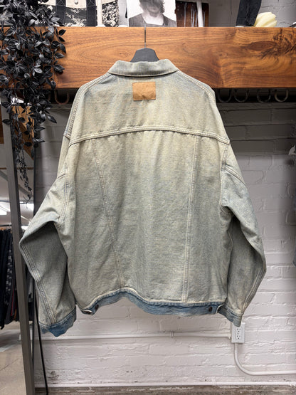 SS2024 Balenciaga ‘Inside Out’ Sand Washed Oversized Denim Jacket