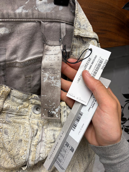 SS2025 Rick Owens ‘Hollywood’ Milk Crackled ‘Headon’ Denim