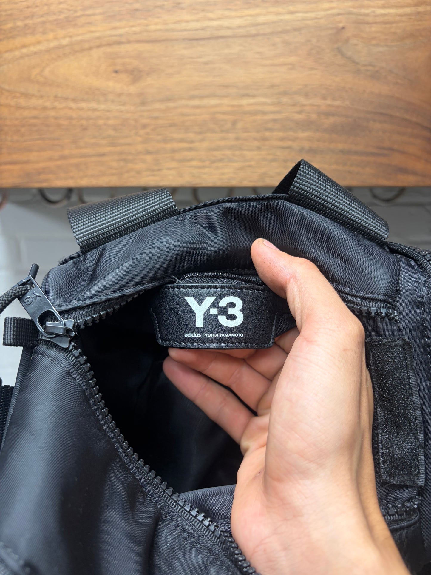 Y-3 by Yohji Yamamoto Black/White Camera Bag