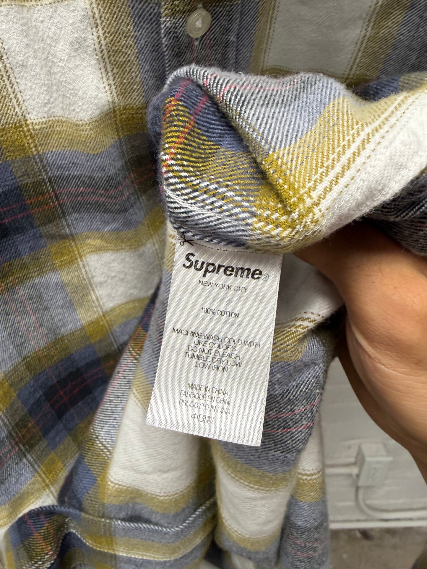 SS2022 Supreme Shadow Plaid Brown/Yellow Flannel