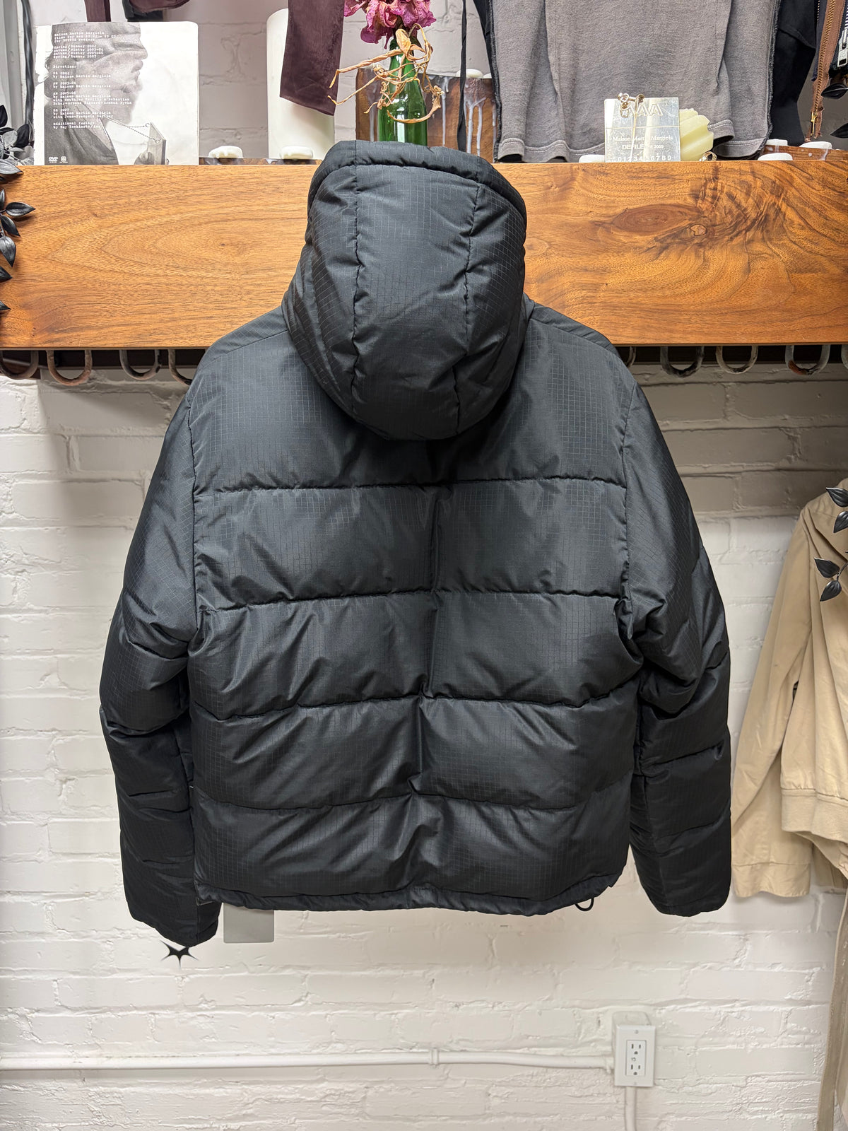 2018 Balenciaga Black Ripstop Cropped Fit Down Filled Puffer Jacket