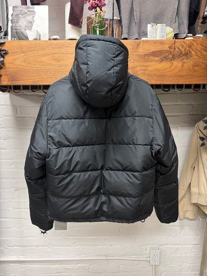2018 Balenciaga Black Ripstop Cropped Fit Down Filled Puffer Jacket