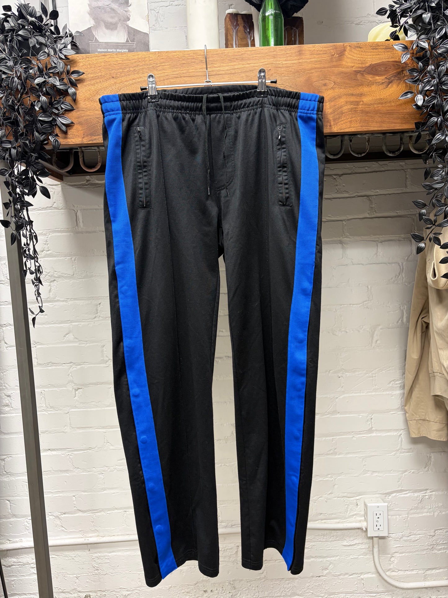 Our Legacy ‘24 Black Crib’ Black/Blue Side Stripe Track Pants