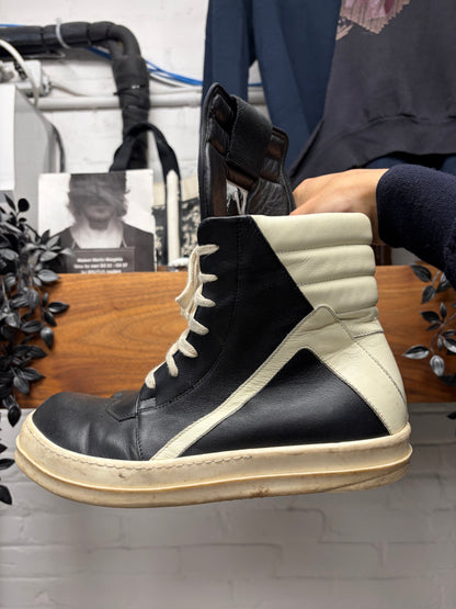 Rick Owens ‘Geobasket’ Black/Milk High Top Sneakers