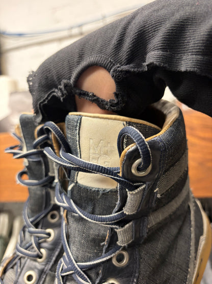 2000s Marithe Francois Girbaud Raw Denim High Top Sneakers