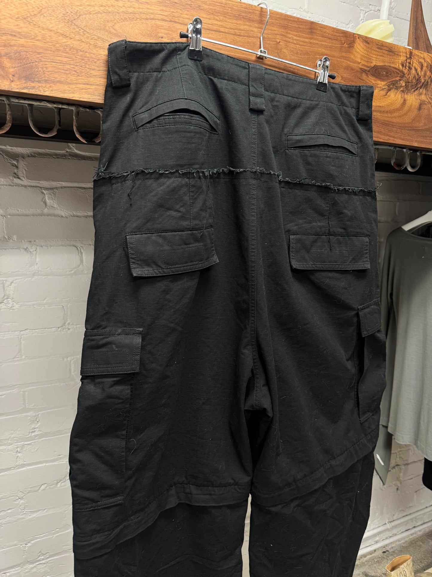 AW2024 Balenciaga ‘Cut Up’ Double Waisted Ripstop Cargo/Denim