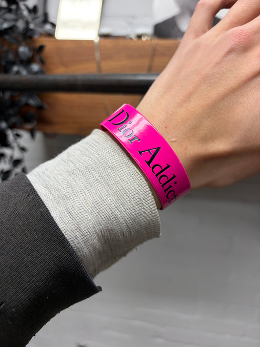 2000s Dior ‘Dior Addict’ Hot Pink Snap Bracelet