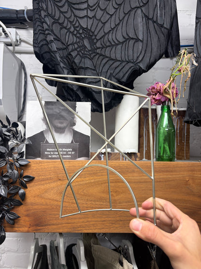 SS2019 Rick Owens ‘Babel’ Silver Tone Metal ‘Runway’ Sculptural Headpiece