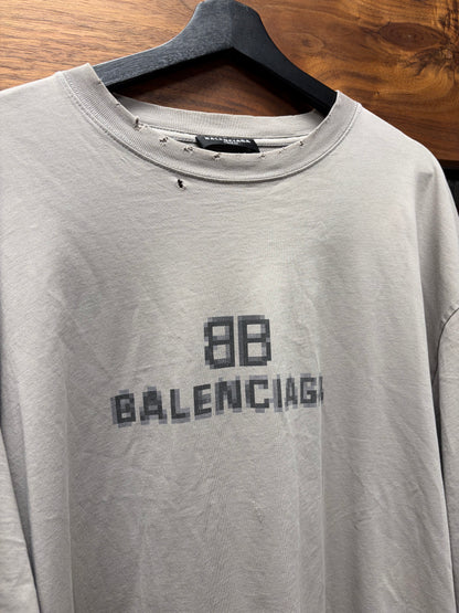 AW2021 Balenciaga ‘Mosaic Logo’ Oversized T-Shirt