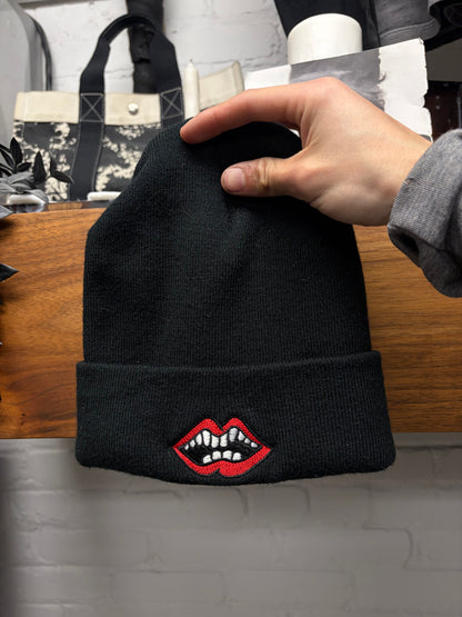 Chrome Hearts x Matty Boy ‘Lips’ Black Embroidered Logo Beanie