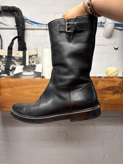 AW2000 Gucci by Tom Ford Fur Lined Calfskin Leather Boots
