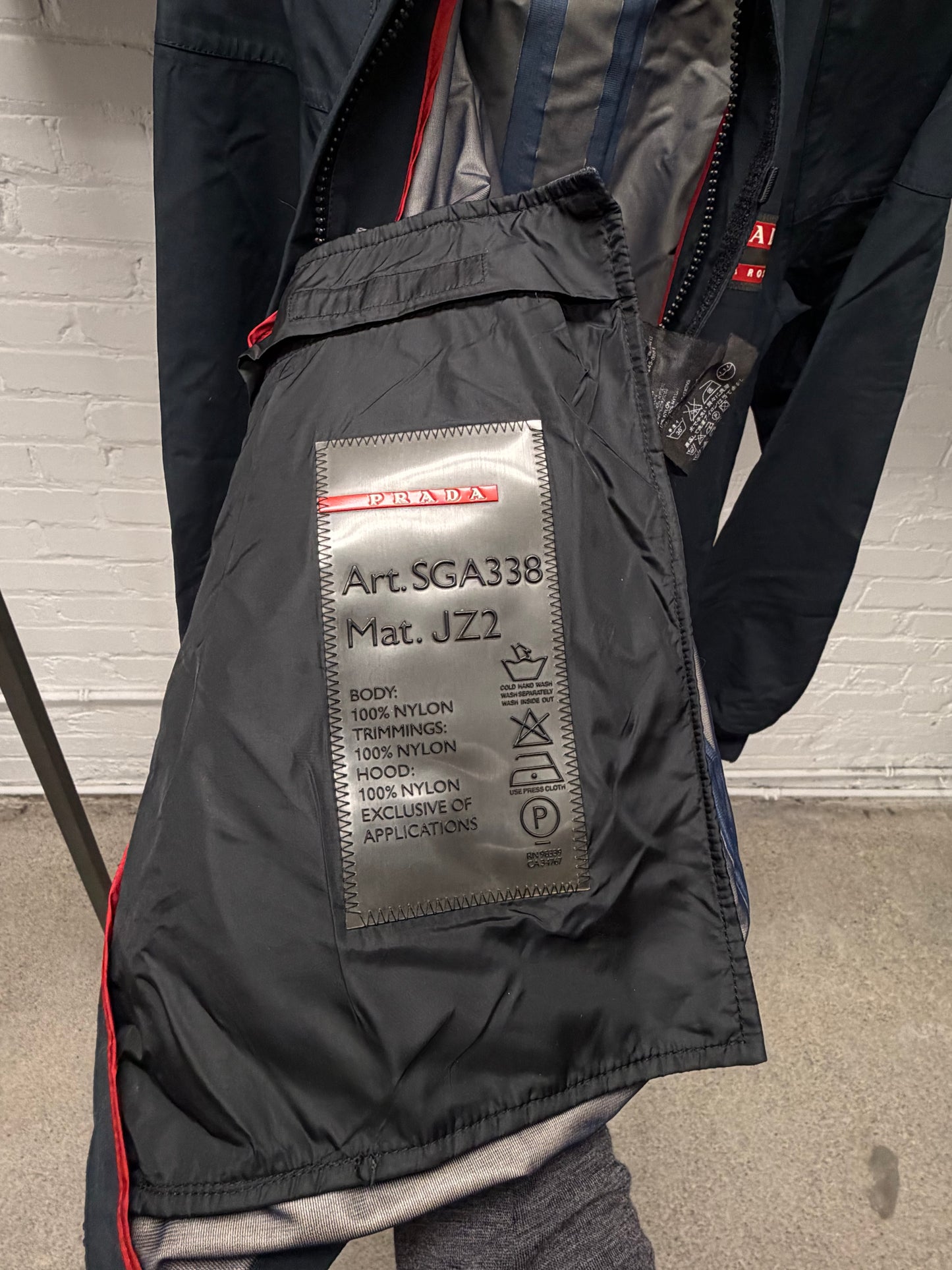 2003 Prada Sport Navy Blue Ski Racing Parka