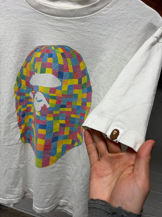 Bape ‘Digital Ape Head’ White Graphic T-Shirt