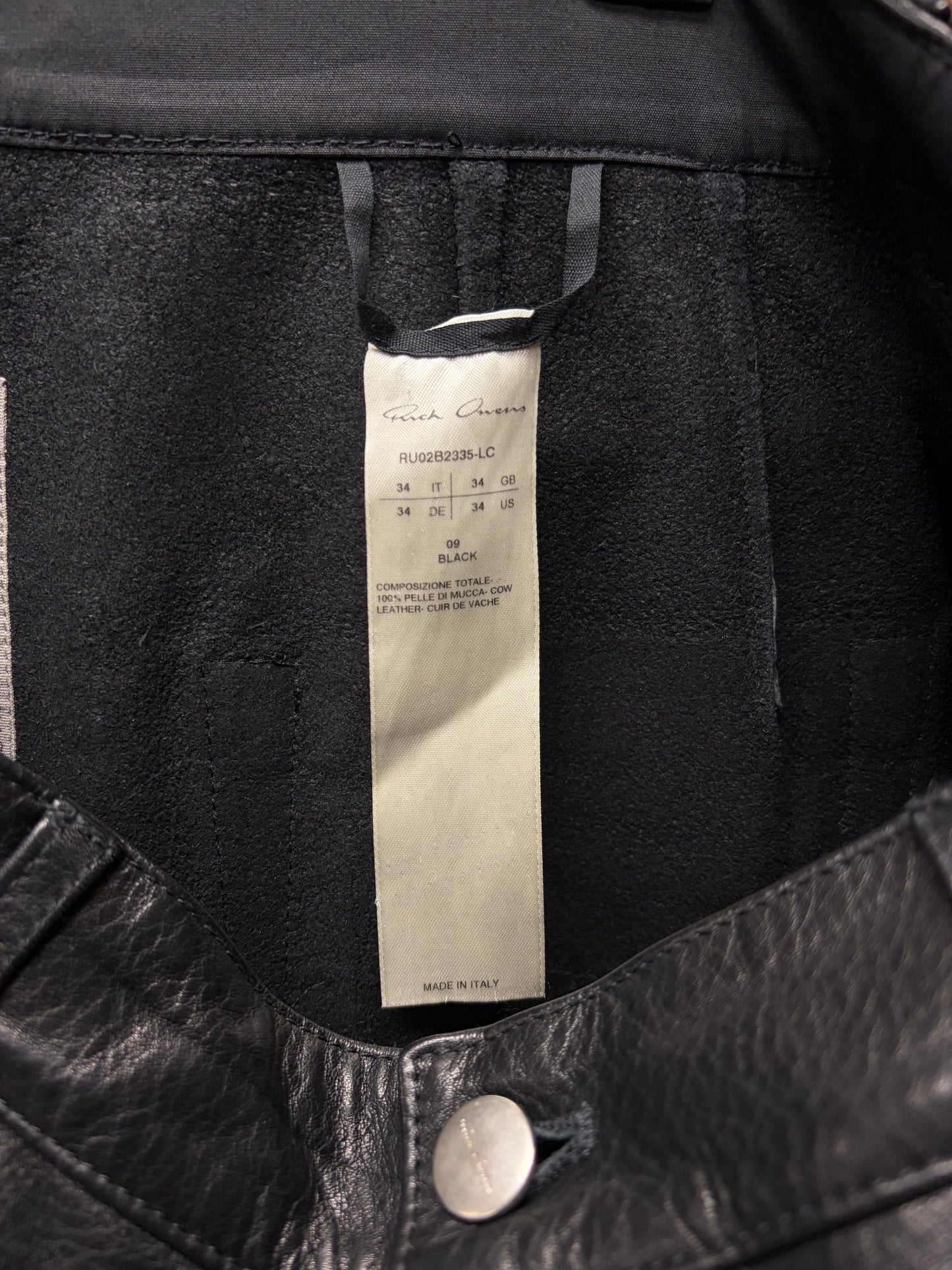 AW2022 Rick Owens ‘Strobe’ Flared Lambskin Leather Pants