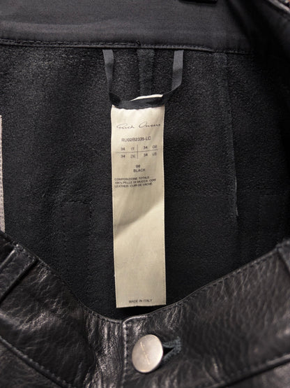 AW2022 Rick Owens ‘Strobe’ Flared Lambskin Leather Pants