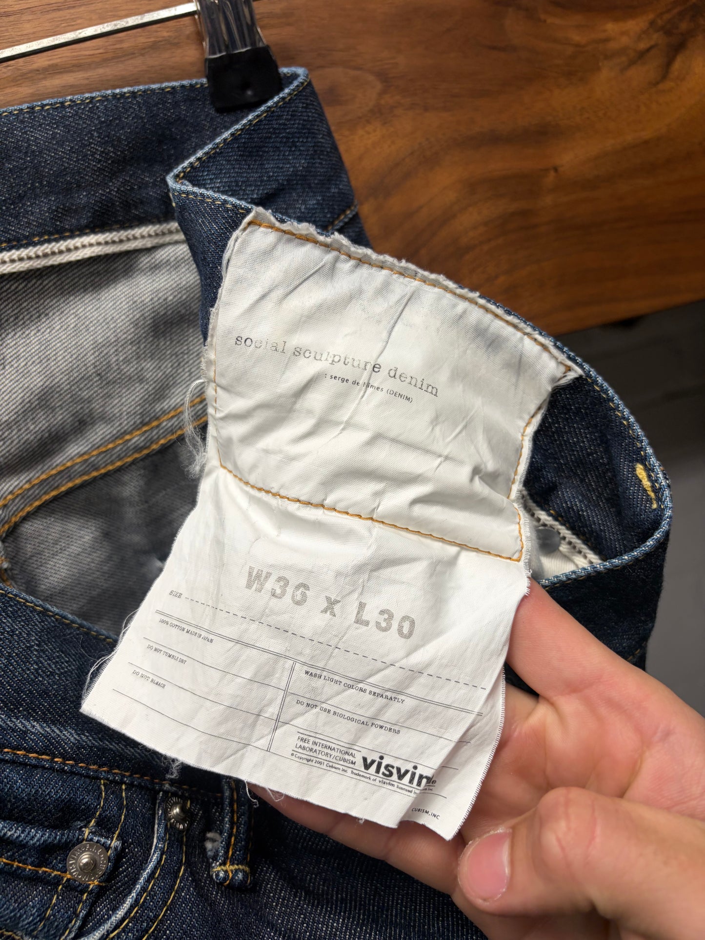 Visvim Raw Selvedge Blue ‘Social Sculpture Denim’ Bootcut Jeans