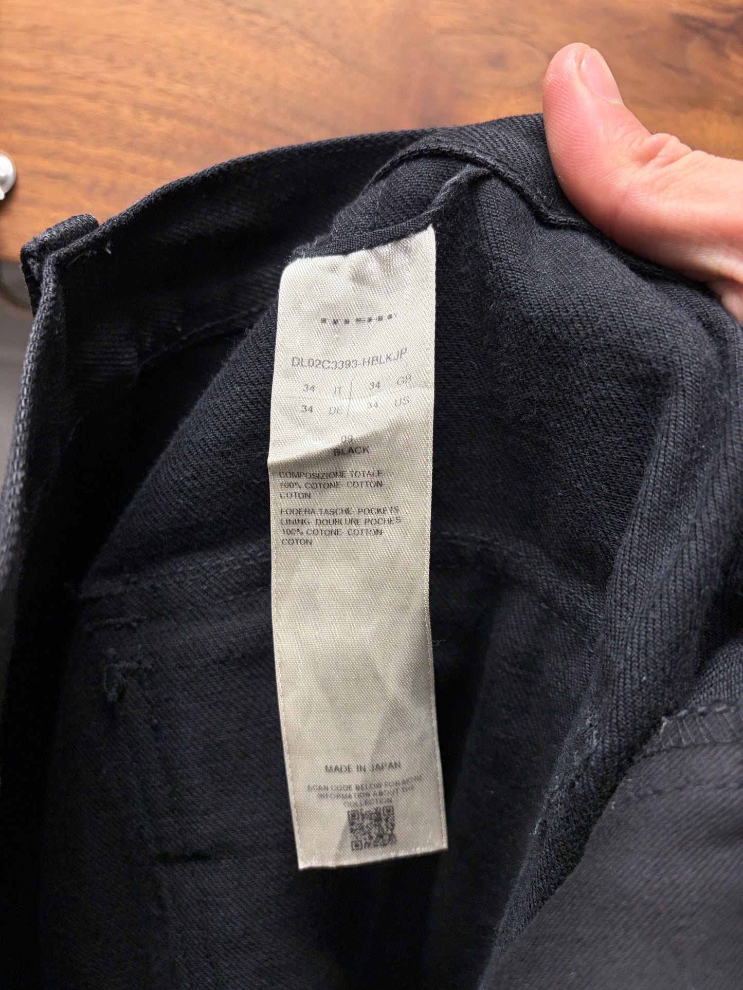 Rick Owens 16oz Japanese ‘Geth Cargo’ Wide Leg Black Denim