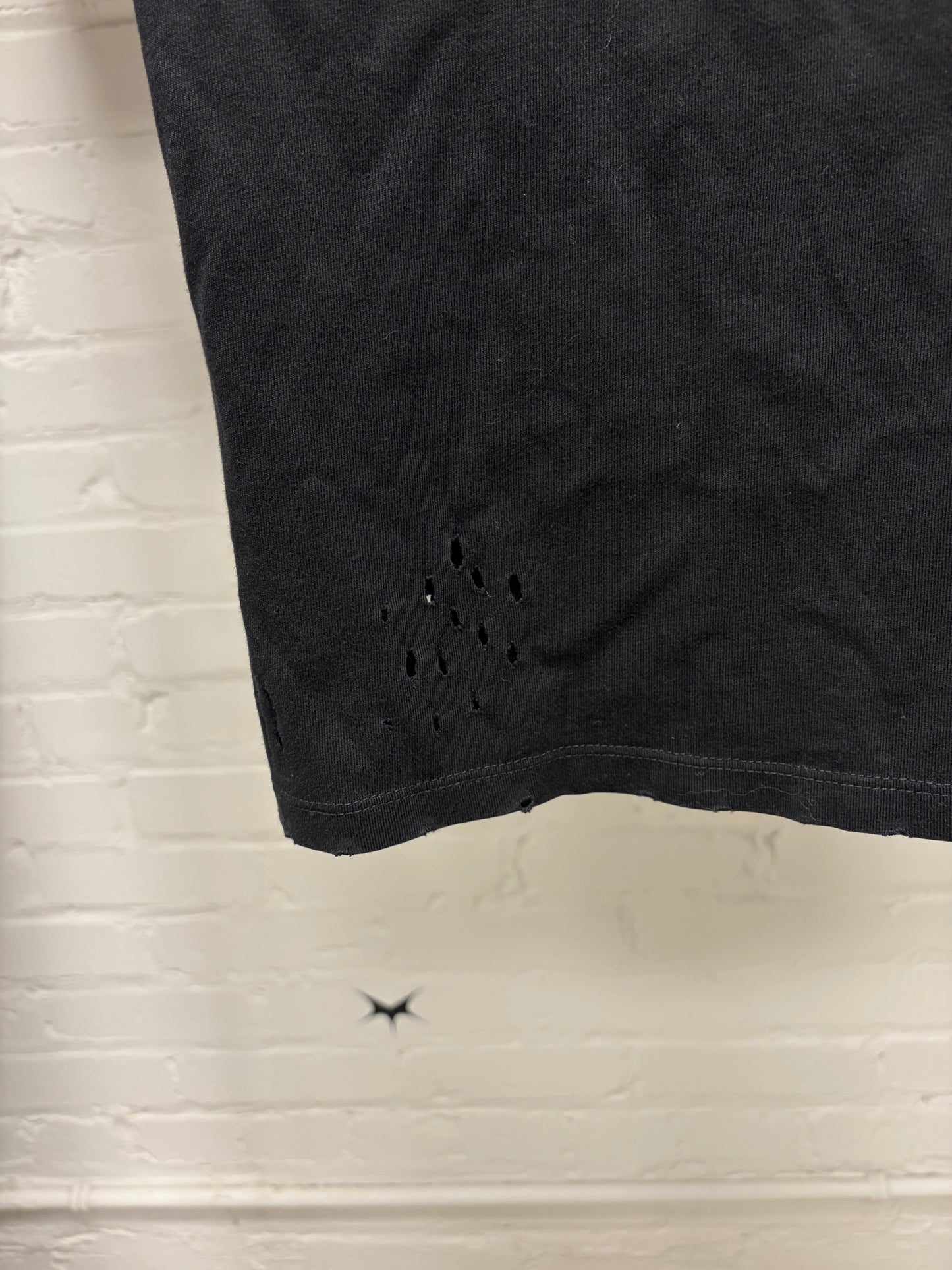 Pierre Balmain ‘Slash Distressed’ Black Logo T-Shirt