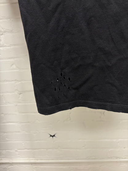 Pierre Balmain ‘Slash Distressed’ Black Logo T-Shirt