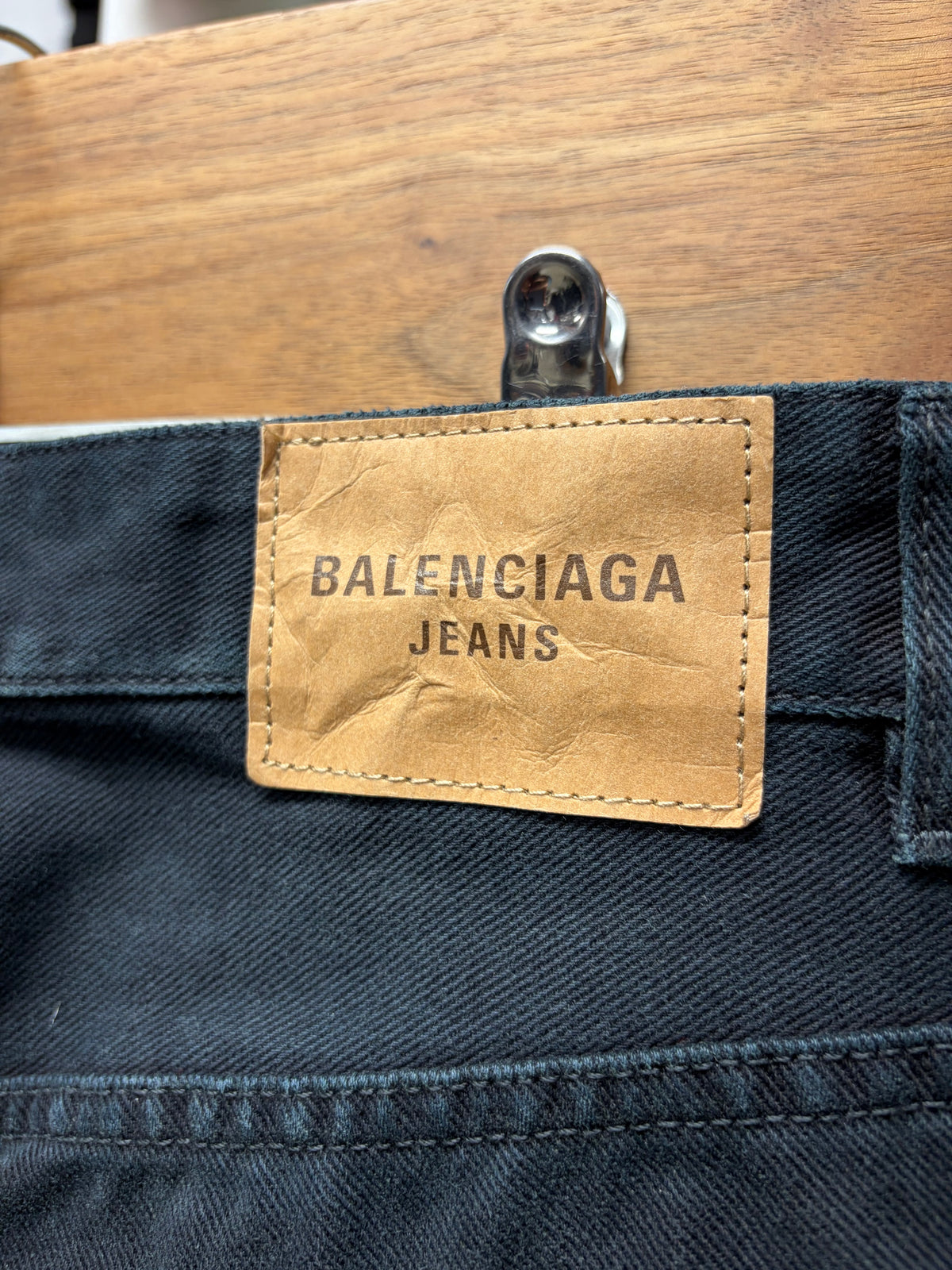2023 Balenciaga Heavyweight Faded Black Cargo Carpenter Denim