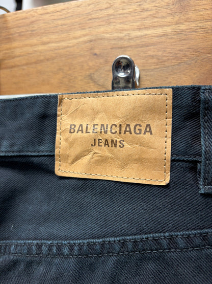 2023 Balenciaga Heavyweight Faded Black Cargo Carpenter Denim