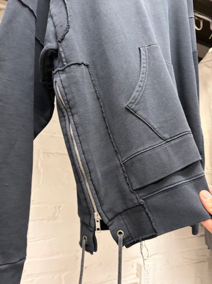 SS2017 Maison Margiela ‘Side Zip’ Sweatshirt Pocket Black Crewneck Sweater