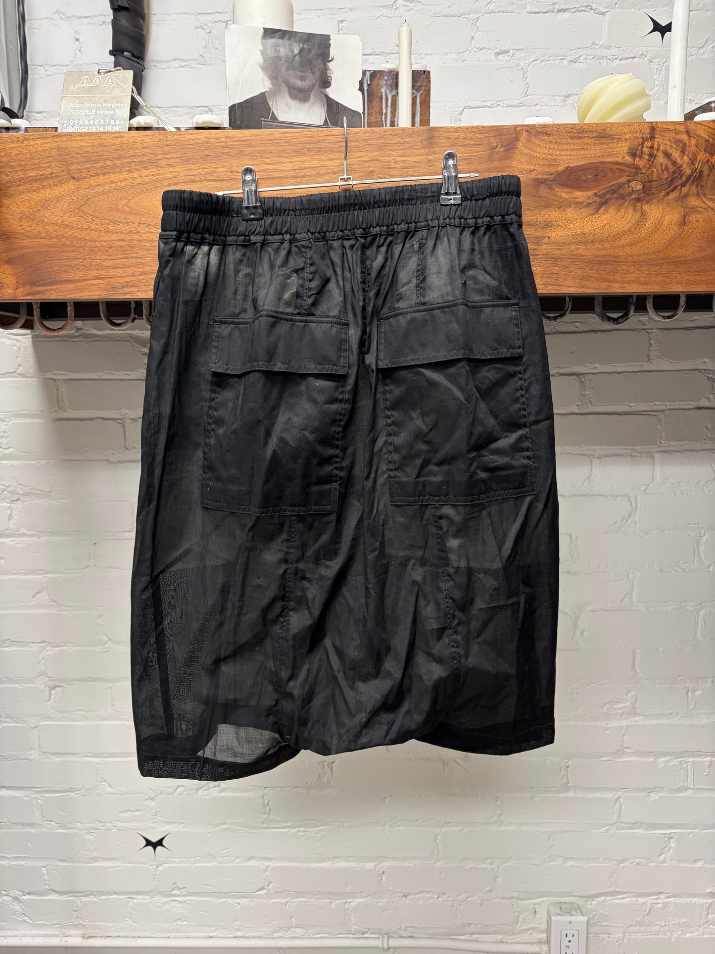 SS2025 Rick Owens ‘Hollywood’ Drop Crotch ‘Pod’ Shorts