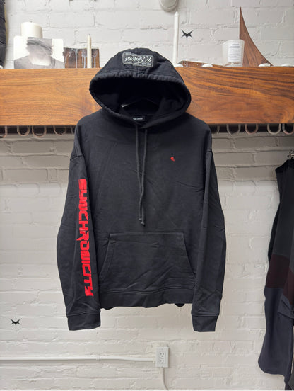 AW2021 Raf Simons ‘Synchronicity’ Red/Black Drawstring Hoodie