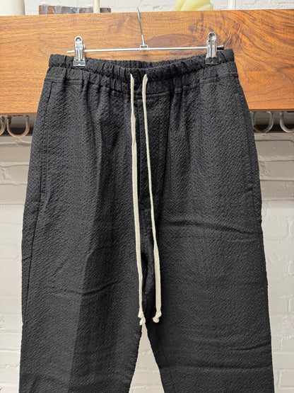 SS2022 Rick Owens ‘Fogachine’ Black ‘Berlin’ Drawstring Relaxed Pants