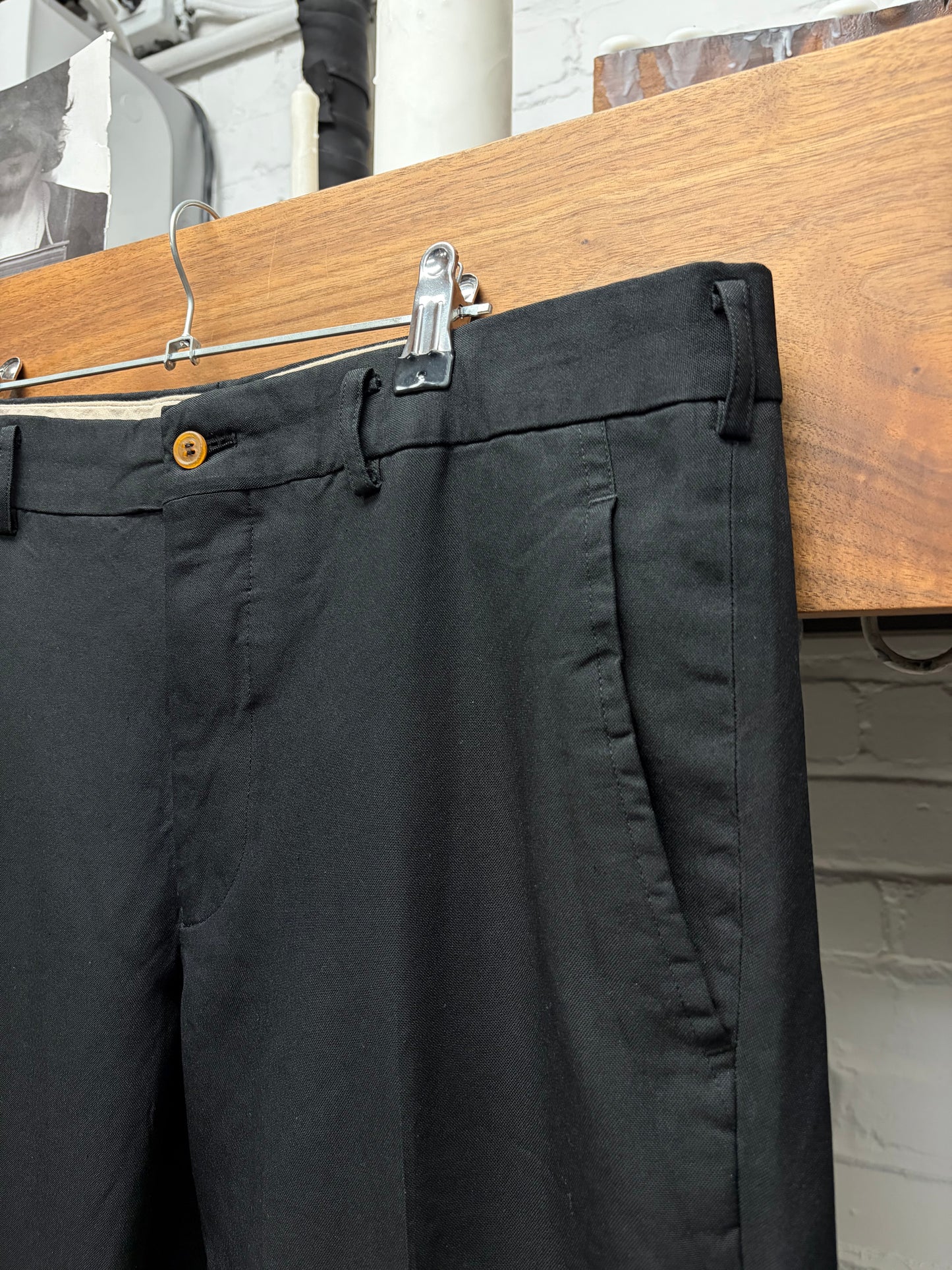 Comme Des Garçons Homme Plus Pleated Black Trousers