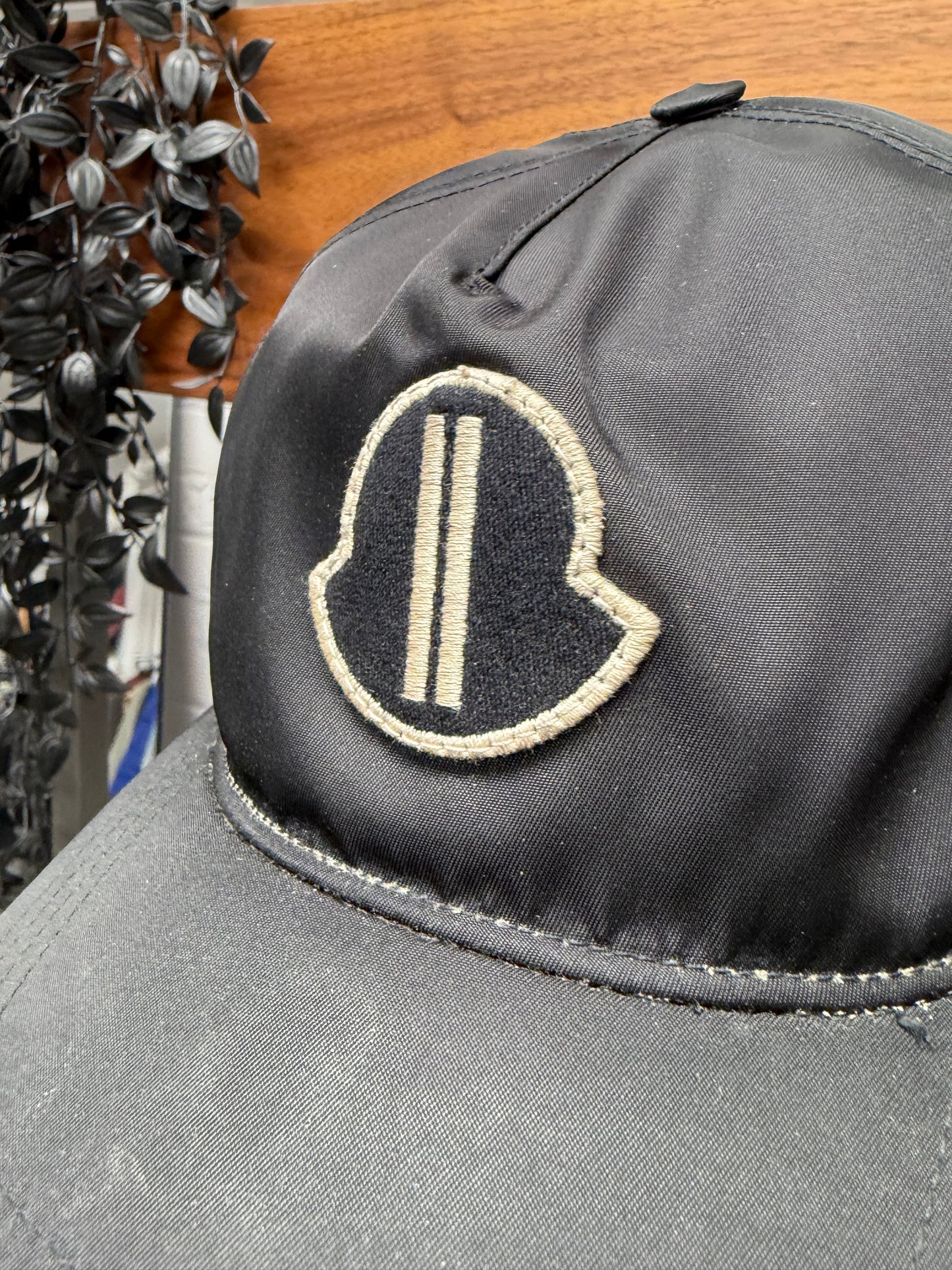 Rick Owens x Moncler Black Nylon Baseball Cap