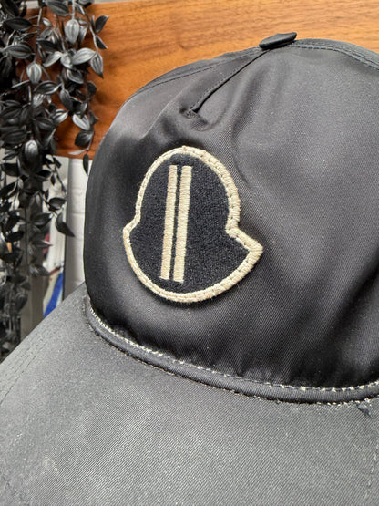Rick Owens x Moncler Black Nylon Baseball Cap