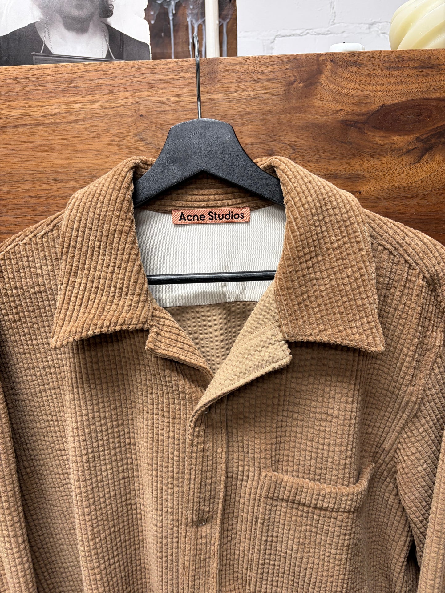 Acne Studios ‘Denver’ Corduroy Single Pocket Button Snap Shirt