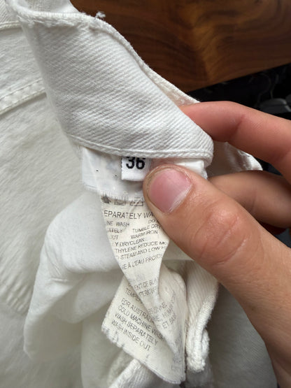 Helmut Lang ‘Vintage Broken Denim’ White Bootcut Jeans