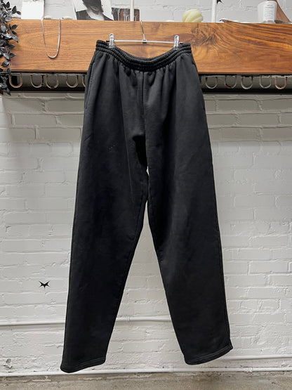 2021 Balenciaga Relaxed Fit Heavyweight Black Cotton Sweatpants