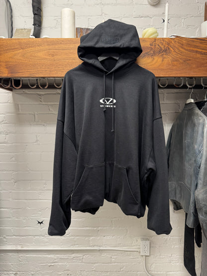 Vetements ‘Oval Logo’ Heavyweight Cotton Black Oversized Hoodie