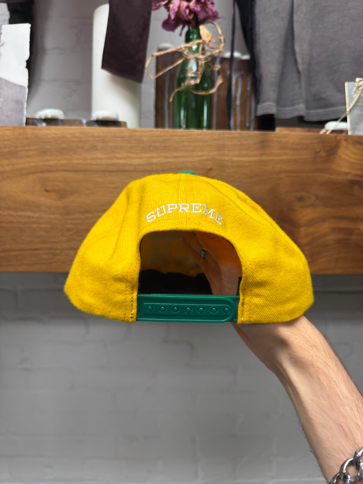 SS2020 Supreme Team ‘6 Panel’ Yellow Strap-Back Hat