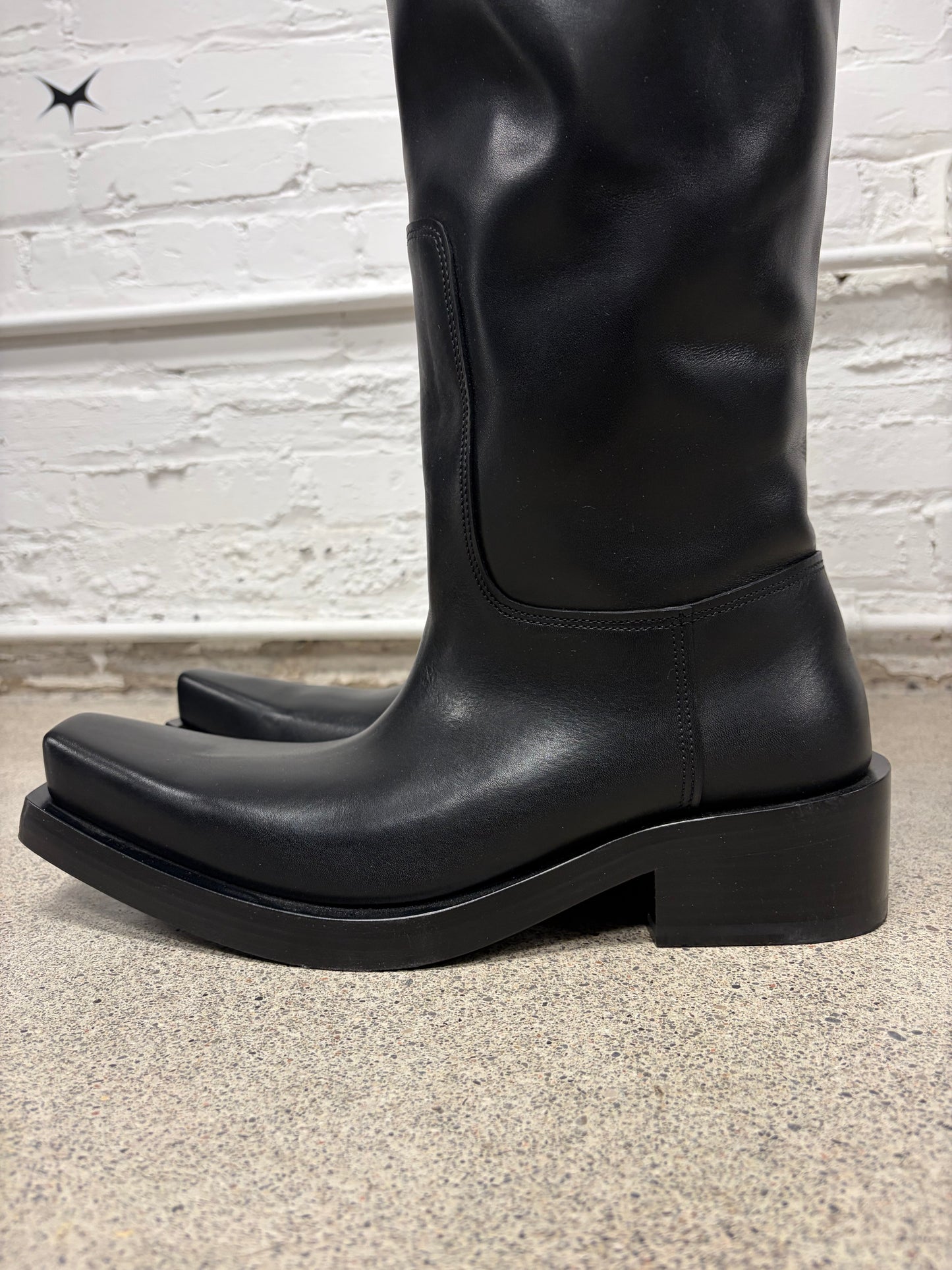 Balenciaga ‘Santiago’ Over the Knee Black Leather Boots