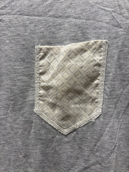 2017 Maison Margiela ‘Diamond Print’ Pocket Grey Cotton T-Shirt