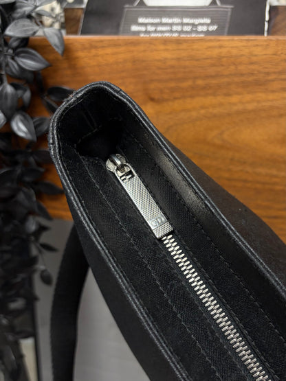2006 Dior Homme by Hedi Slimane Waxed Black Crossbody Messenger Bag